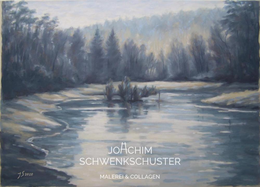 Ungeheuersee im Winter, 2020-3, Leinwand, 50x70