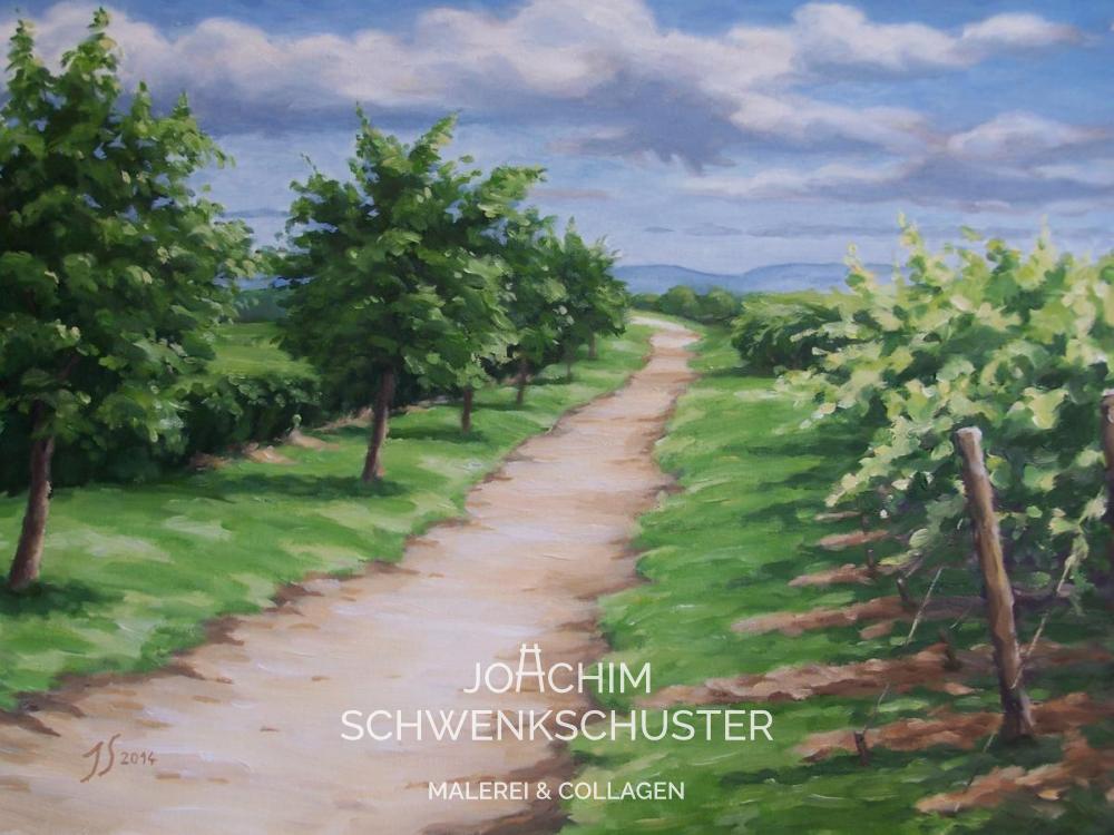 Weinberge bei Kirchheim, 2014-3, Leinwand, 50x70