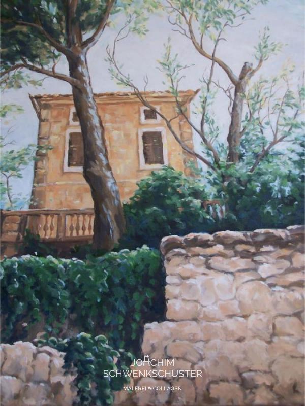 Villa auf Mallorca, 2017, Leinwand, 60x50