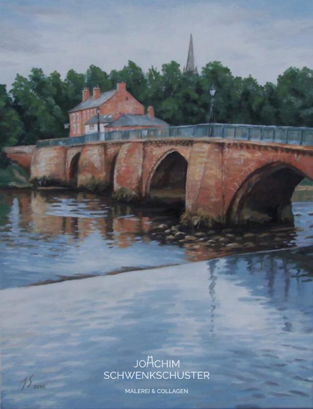 Alte Brücke in Chester, 2015-8, Leinwand, 65x50