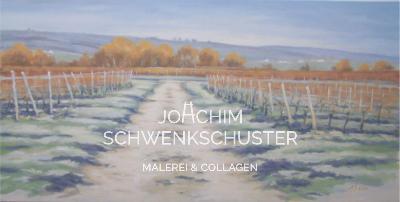 Weinberge mit Weiden, Winter, 2020-6, Leinwand, 40x80