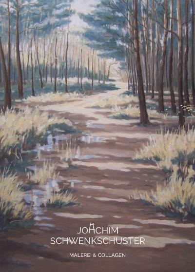 Waldweg im Herbst II, 2018-2, Leinwand, 70x50